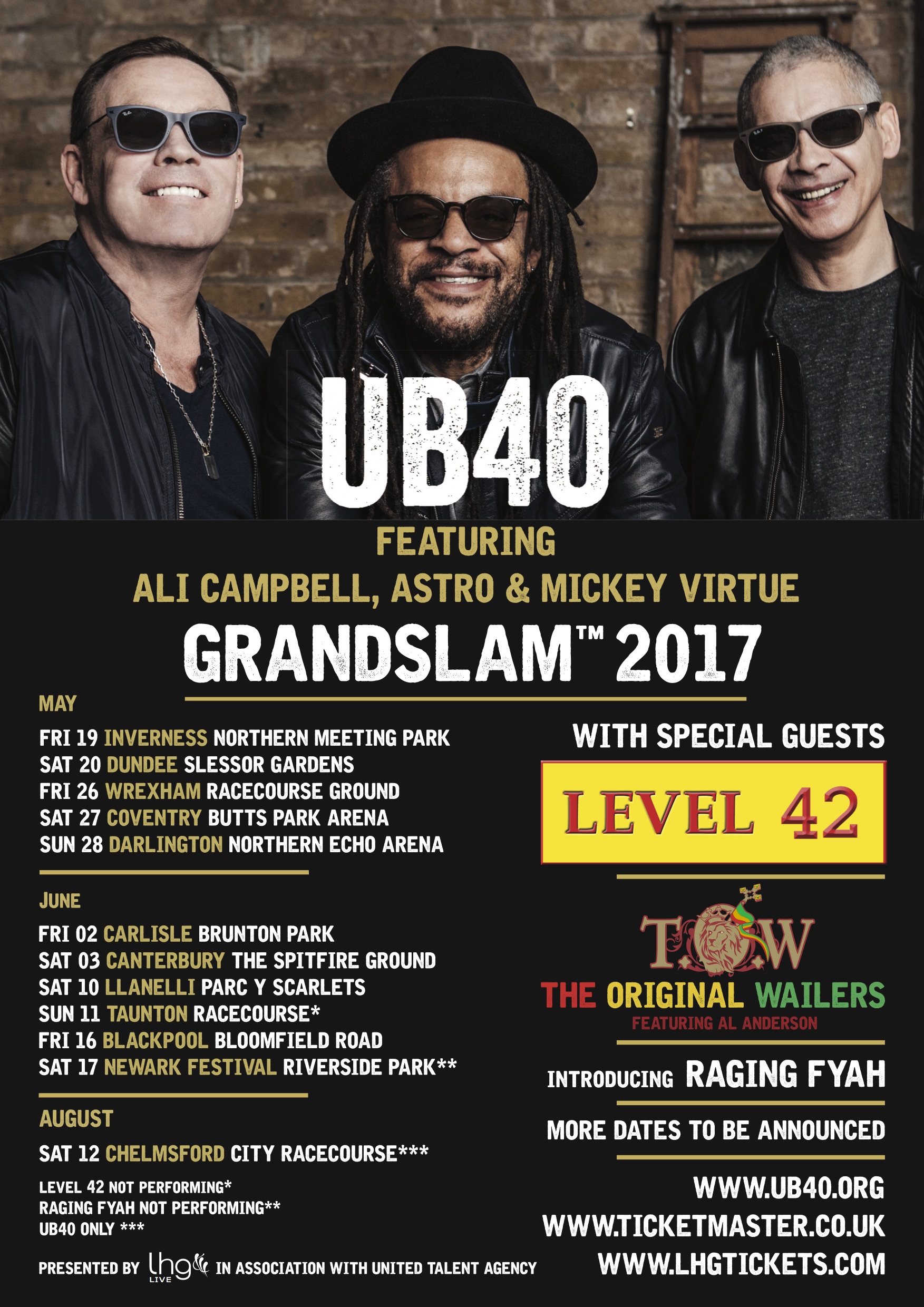 UB40 Tour Level 42 as special guest